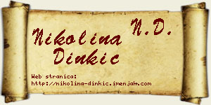 Nikolina Dinkić vizit kartica